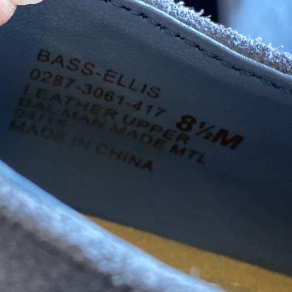 Bass Ellis Blue Suede Shoes 8.5 VGUC - Picture 10 of 10